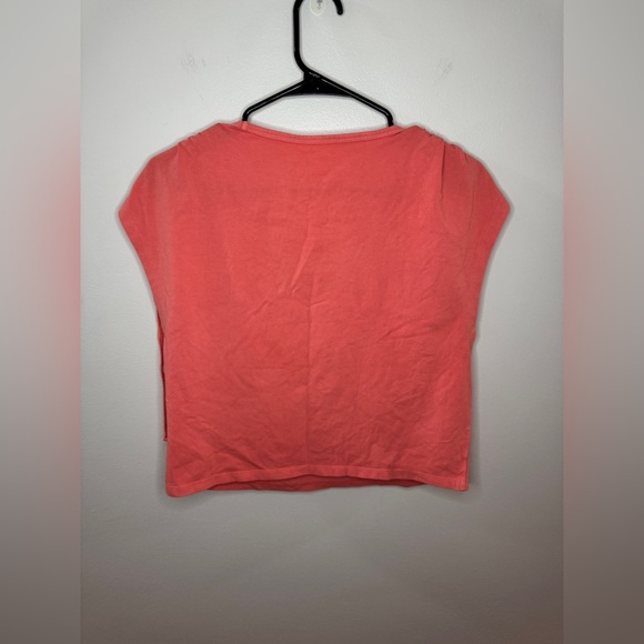 NWOT XL American Eagle Orange Cinched Sleeveless Shirt - Picture 6 of 8